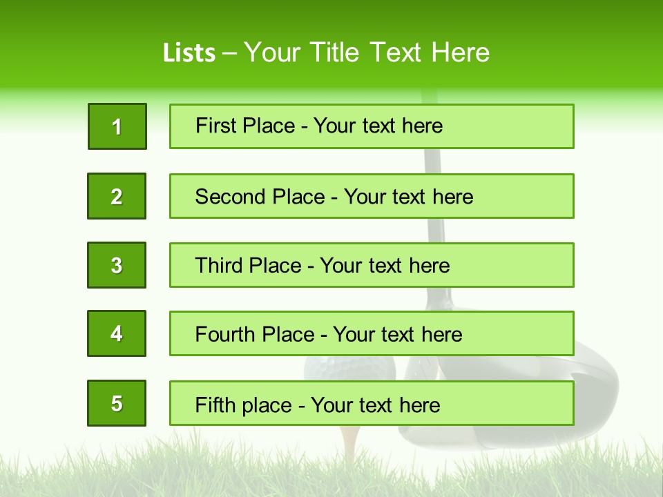 Playing Golf PowerPoint Template