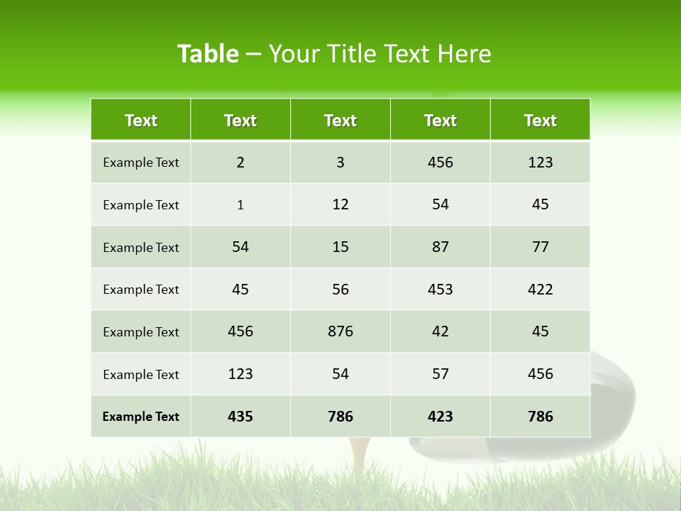 Playing Golf PowerPoint Template