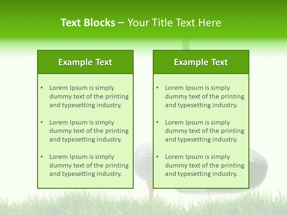 Playing Golf PowerPoint Template