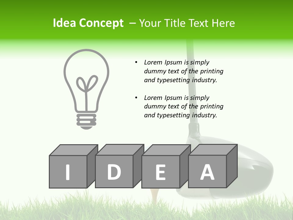 Playing Golf PowerPoint Template