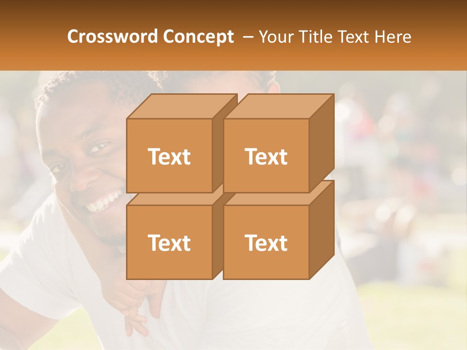 Dad With Baby PowerPoint Template