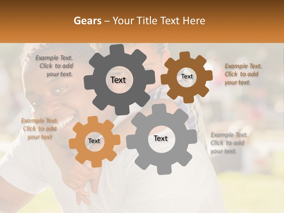 Dad With Baby PowerPoint Template