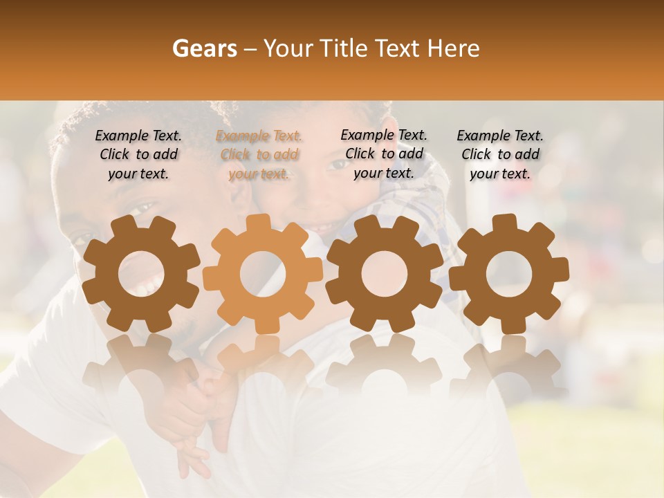 Dad With Baby PowerPoint Template