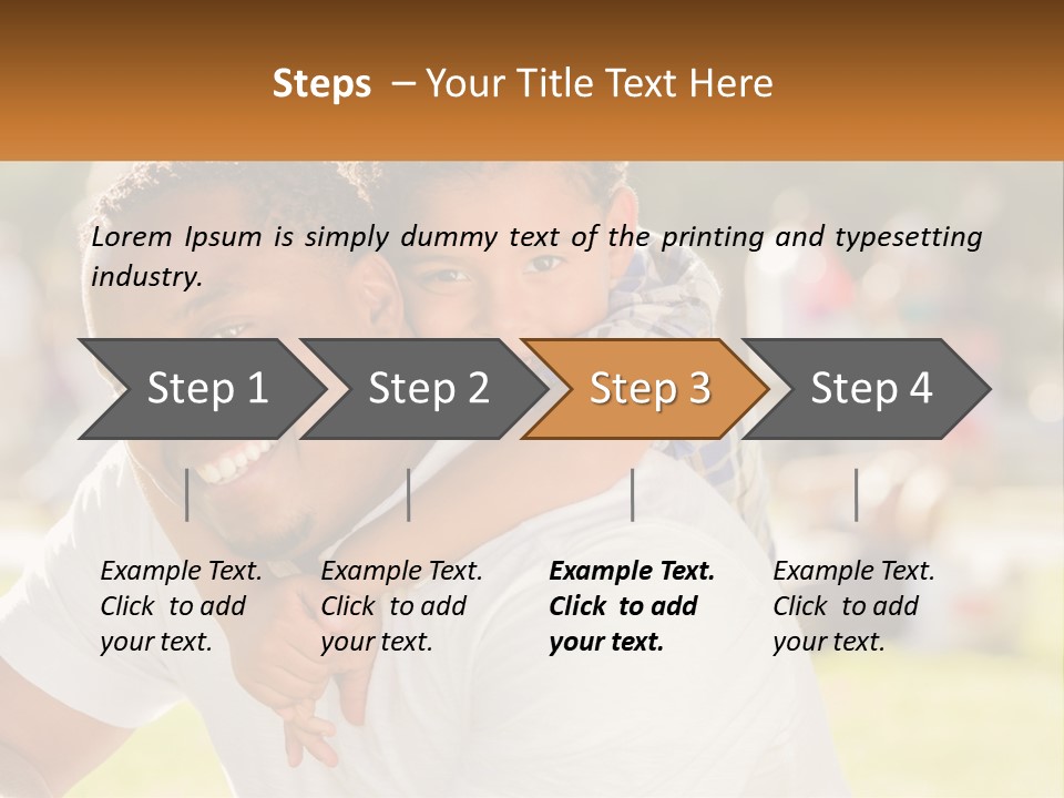 Dad With Baby PowerPoint Template