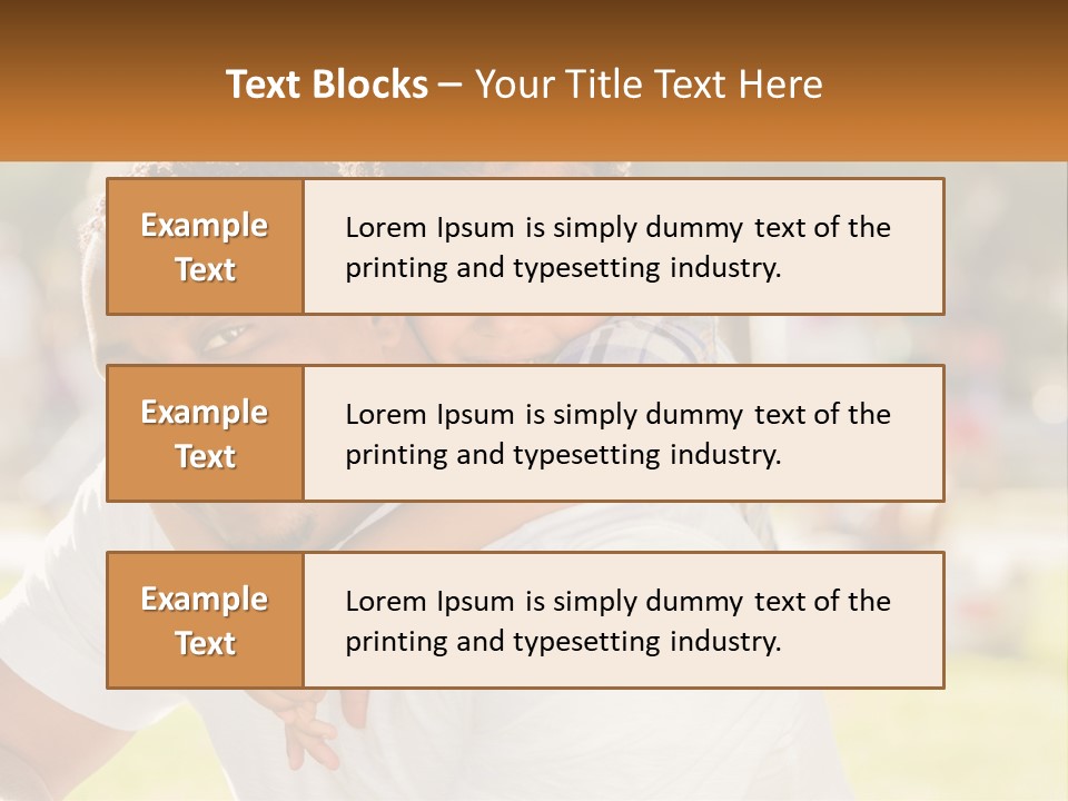 Dad With Baby PowerPoint Template