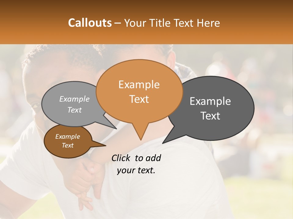 Dad With Baby PowerPoint Template