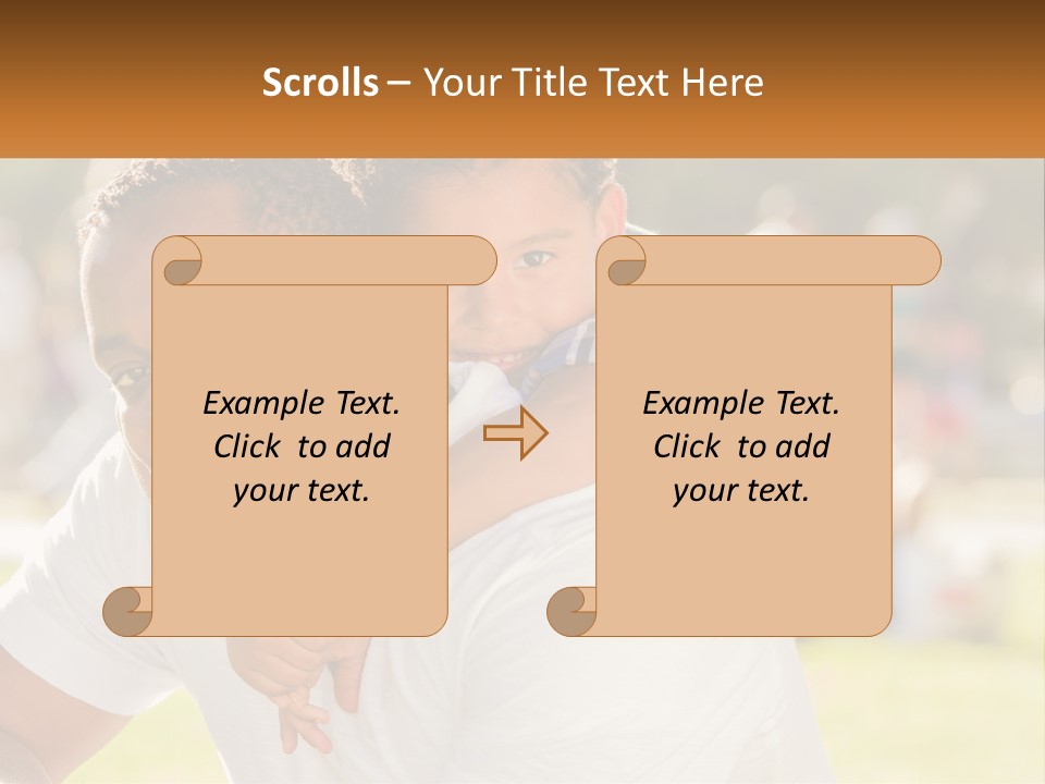 Dad With Baby PowerPoint Template