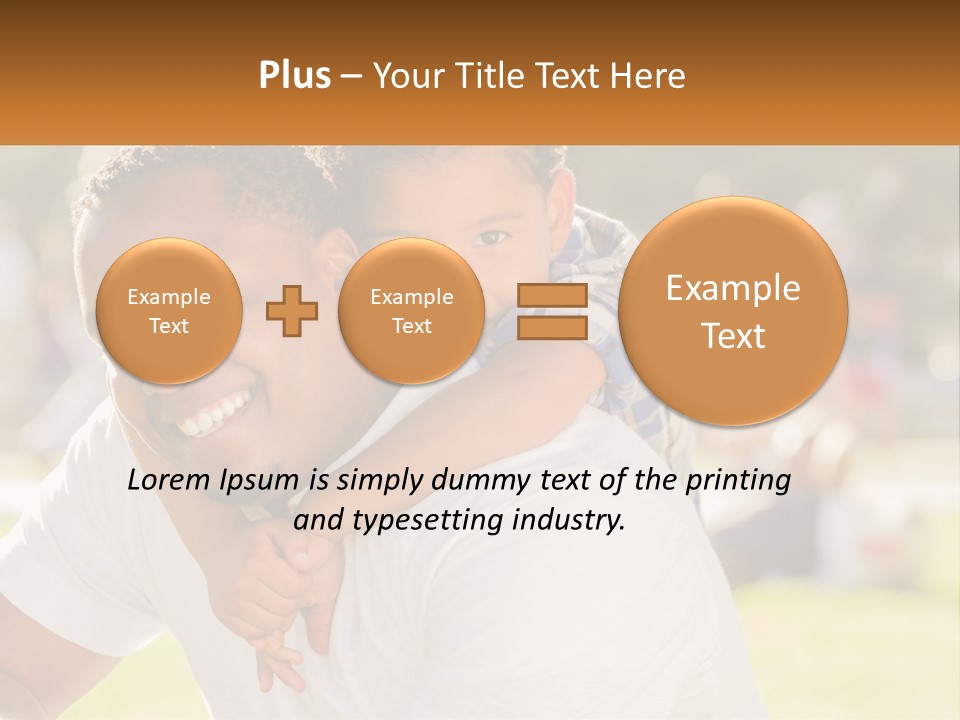 Dad With Baby PowerPoint Template