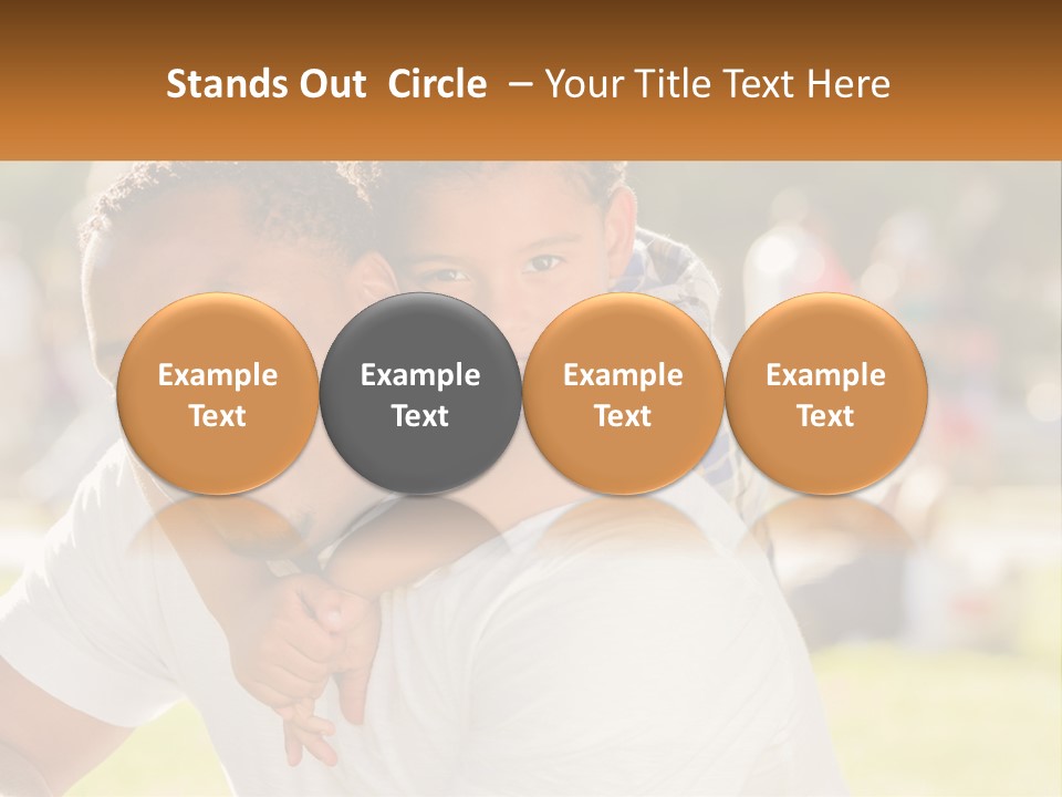 Dad With Baby PowerPoint Template