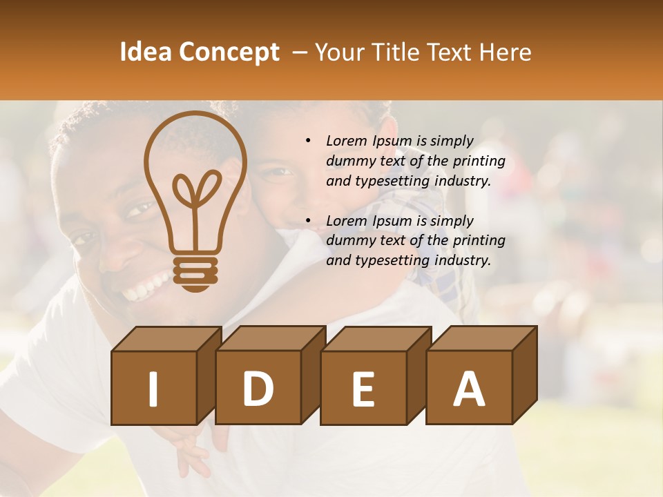 Dad With Baby PowerPoint Template