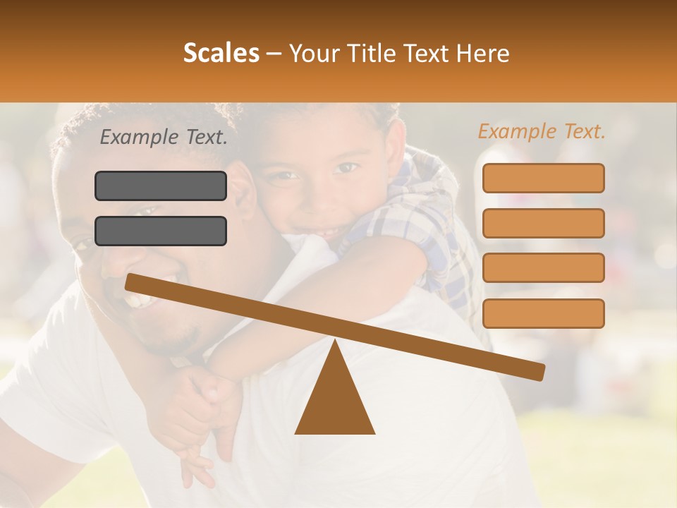 Dad With Baby PowerPoint Template