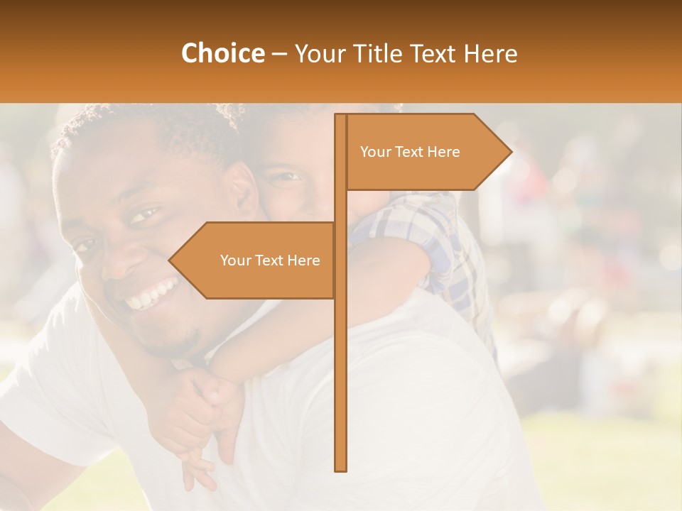 Dad With Baby PowerPoint Template