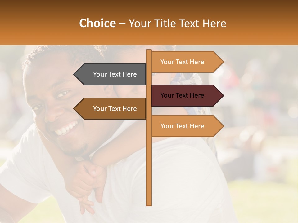 Dad With Baby PowerPoint Template