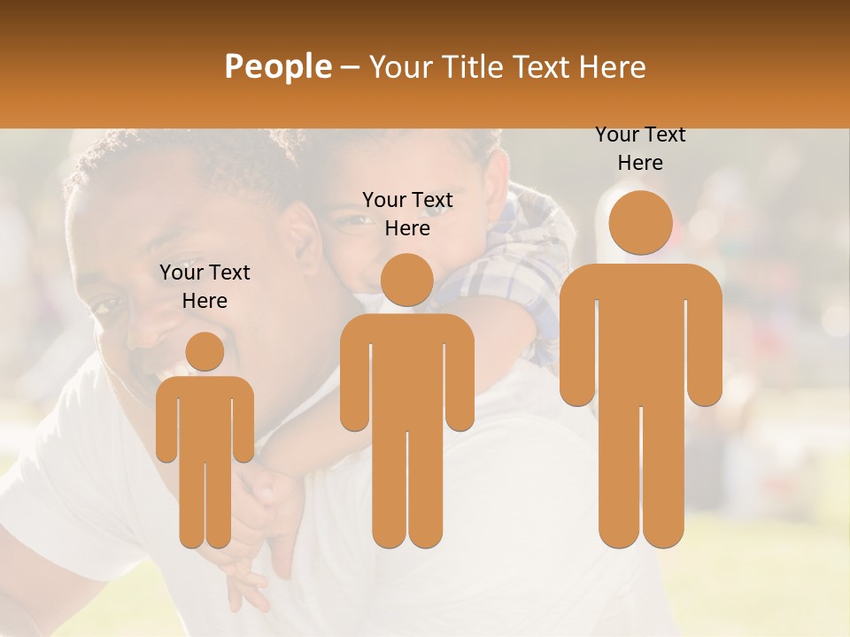 Dad With Baby PowerPoint Template