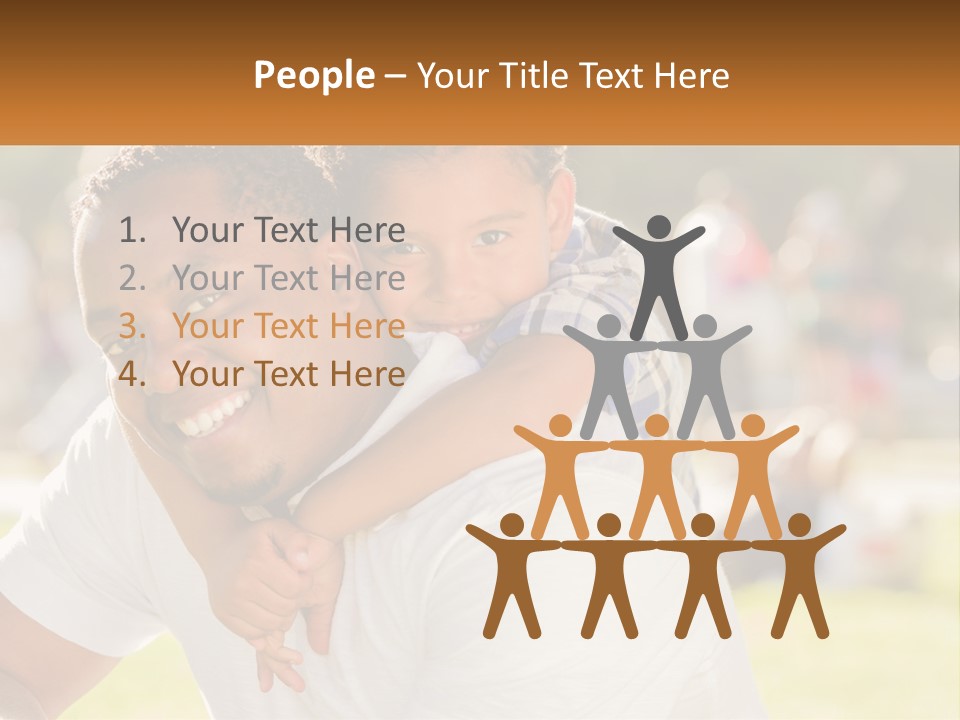 Dad With Baby PowerPoint Template