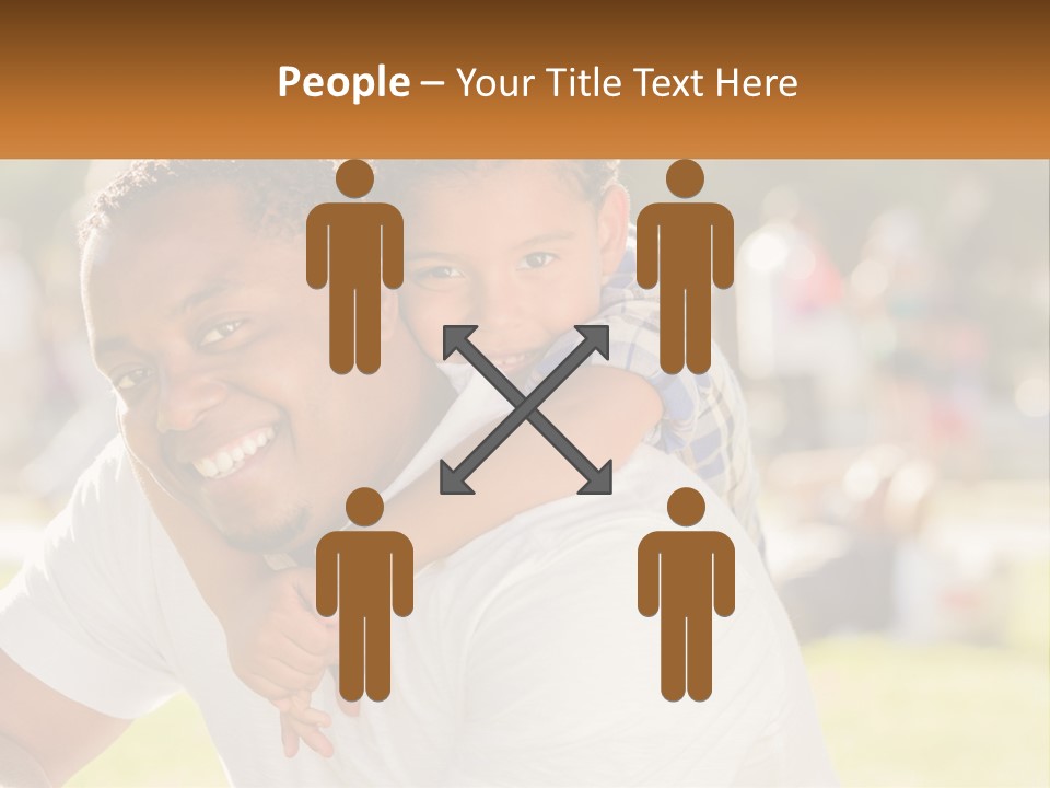 Dad With Baby PowerPoint Template