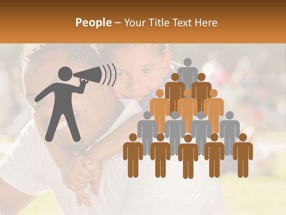 Dad With Baby PowerPoint Template