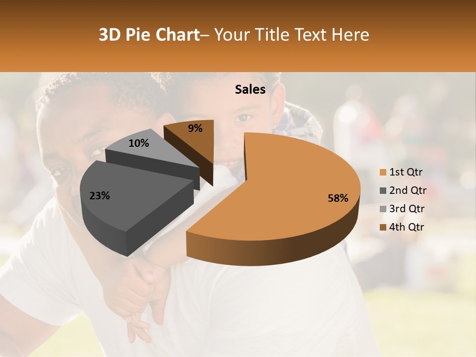 Dad With Baby PowerPoint Template