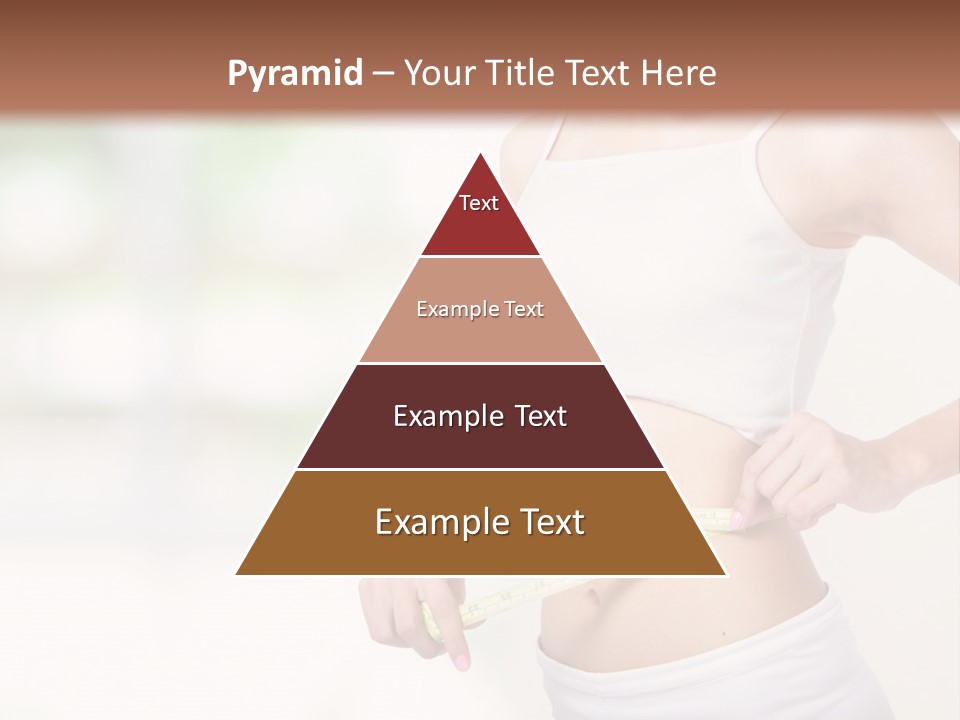 Girl Measures Her Waist PowerPoint Template