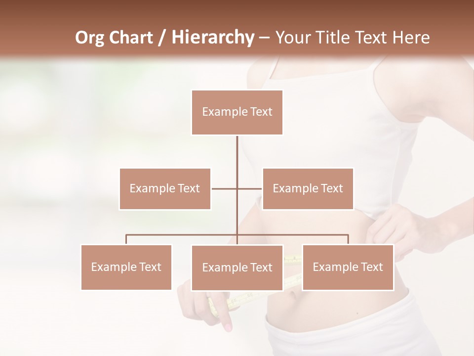 Girl Measures Her Waist PowerPoint Template