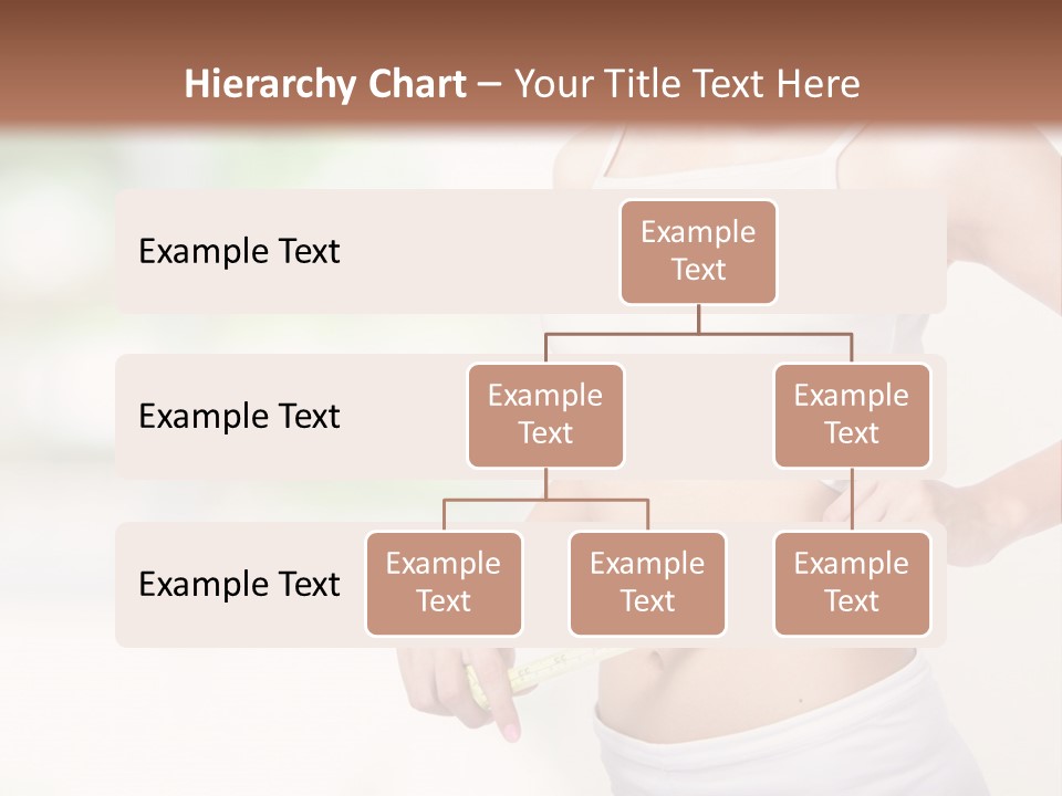 Girl Measures Her Waist PowerPoint Template