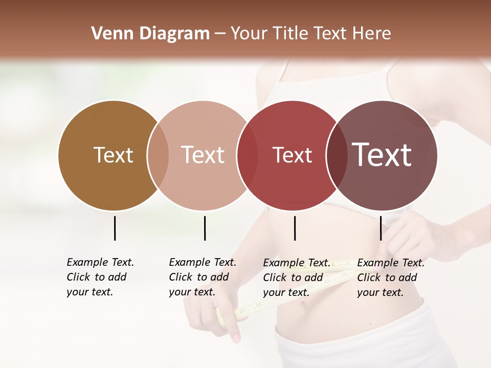 Girl Measures Her Waist PowerPoint Template