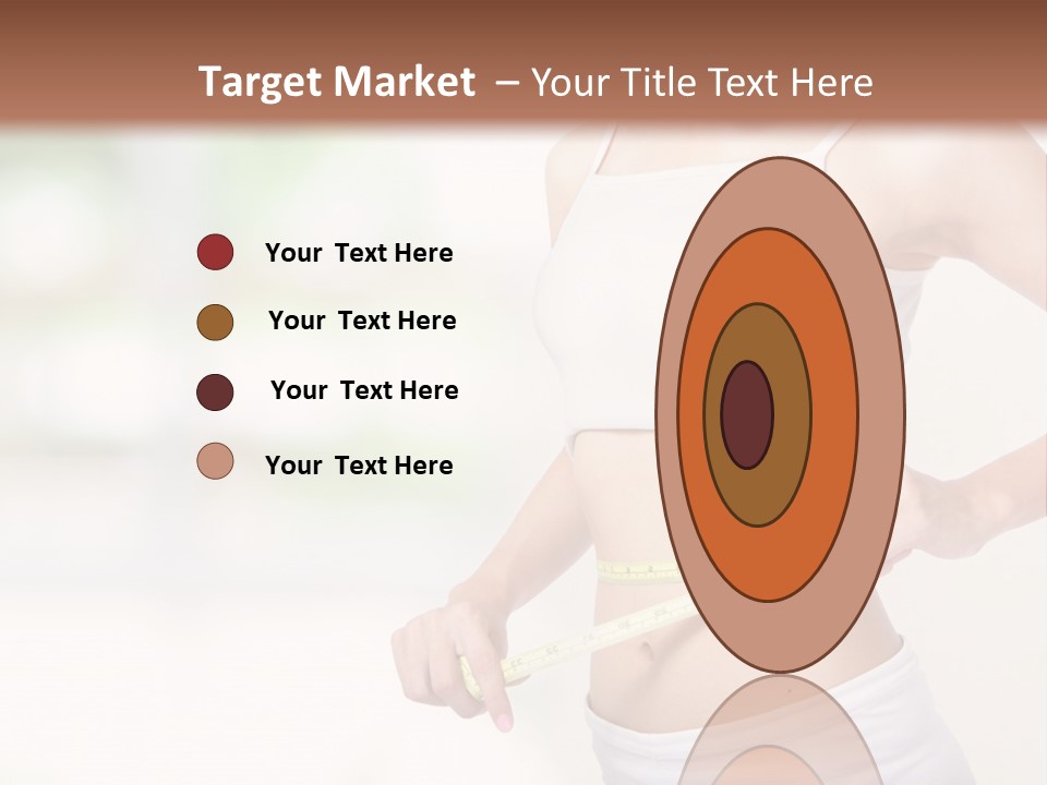 Girl Measures Her Waist PowerPoint Template