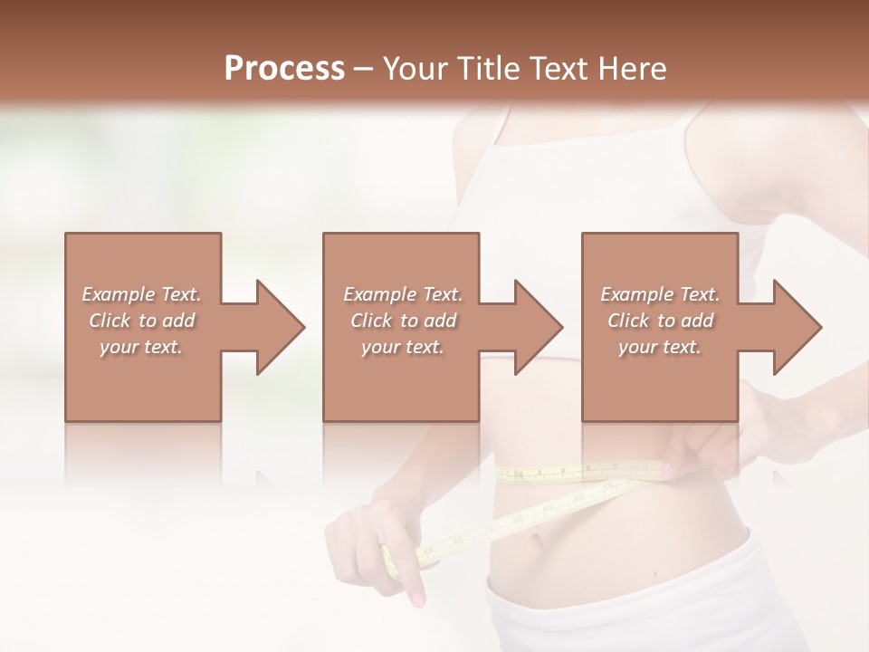 Girl Measures Her Waist PowerPoint Template