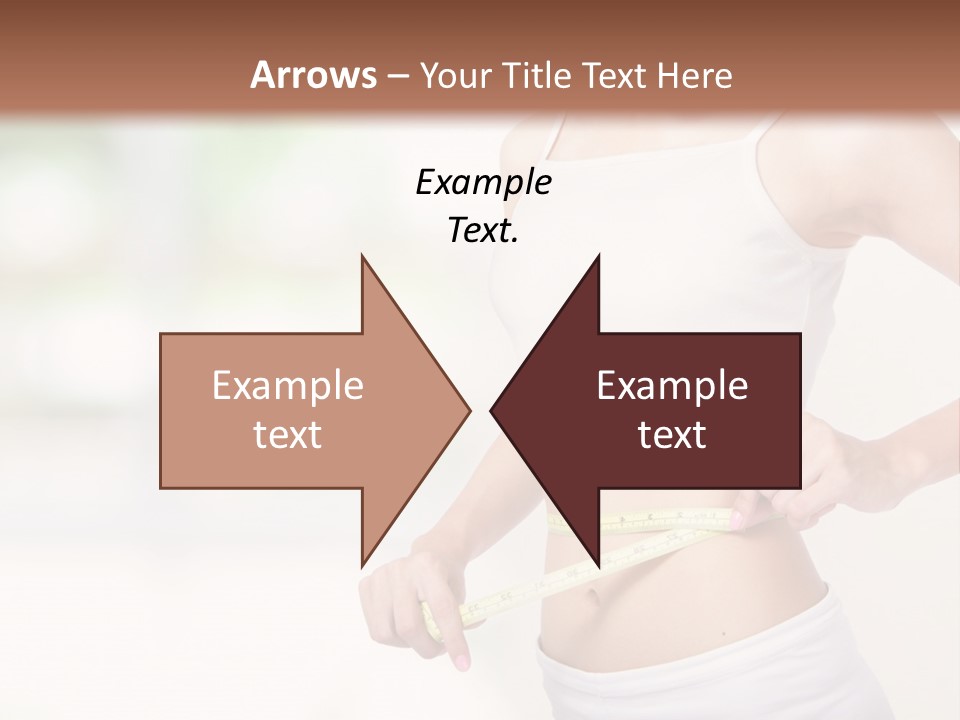 Girl Measures Her Waist PowerPoint Template