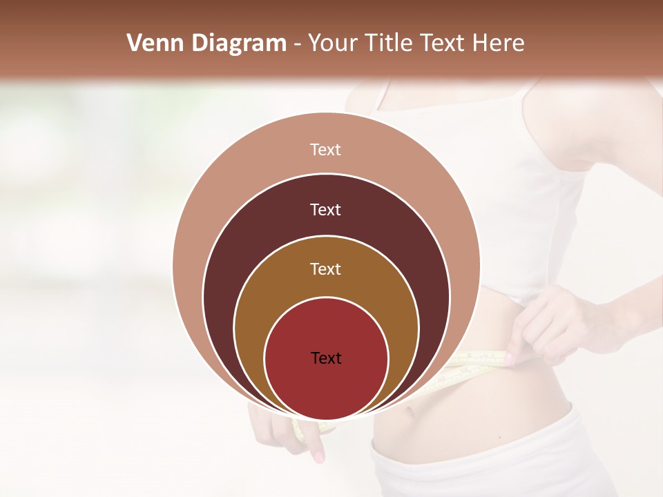 Girl Measures Her Waist PowerPoint Template