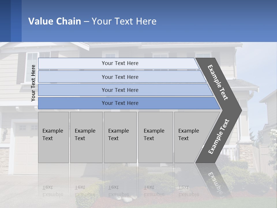 Two-Storey House With Garage PowerPoint Template