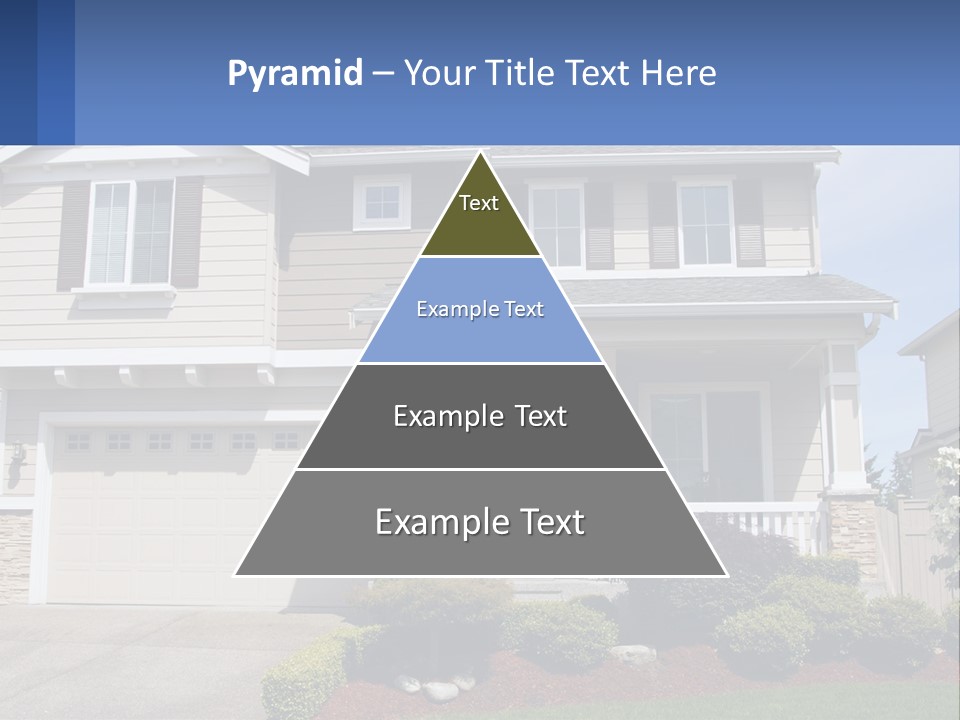 Two-Storey House With Garage PowerPoint Template