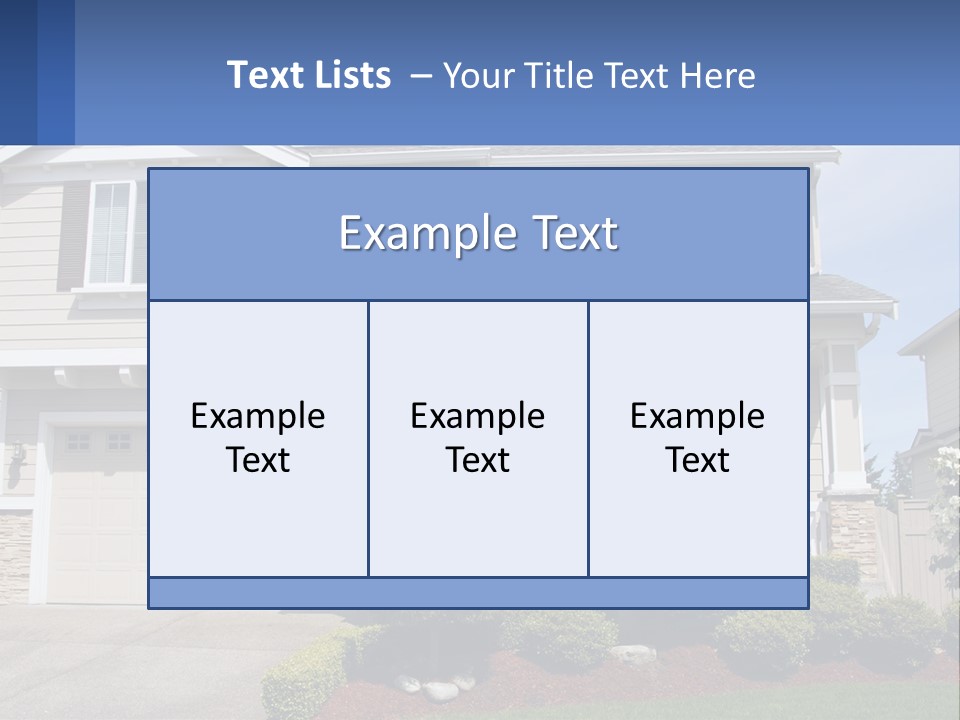 Two-Storey House With Garage PowerPoint Template