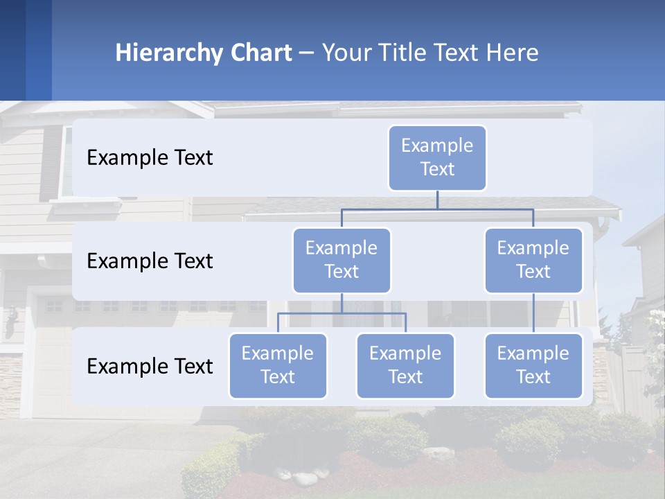 Two-Storey House With Garage PowerPoint Template