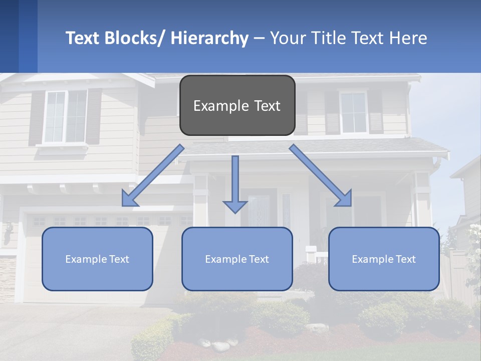 Two-Storey House With Garage PowerPoint Template