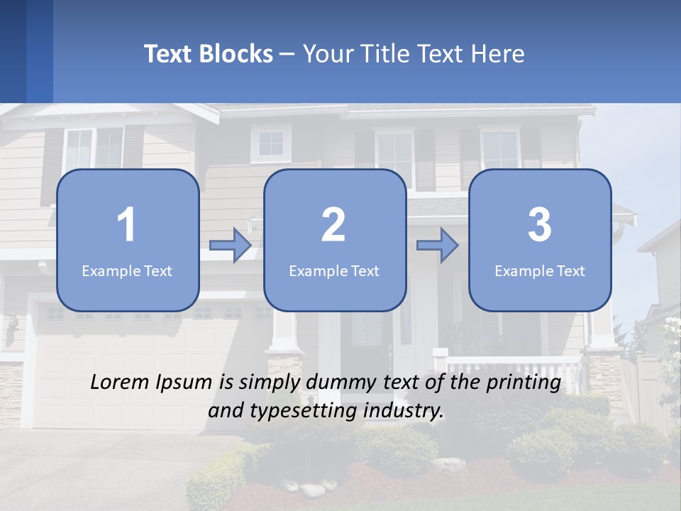 Two-Storey House With Garage PowerPoint Template
