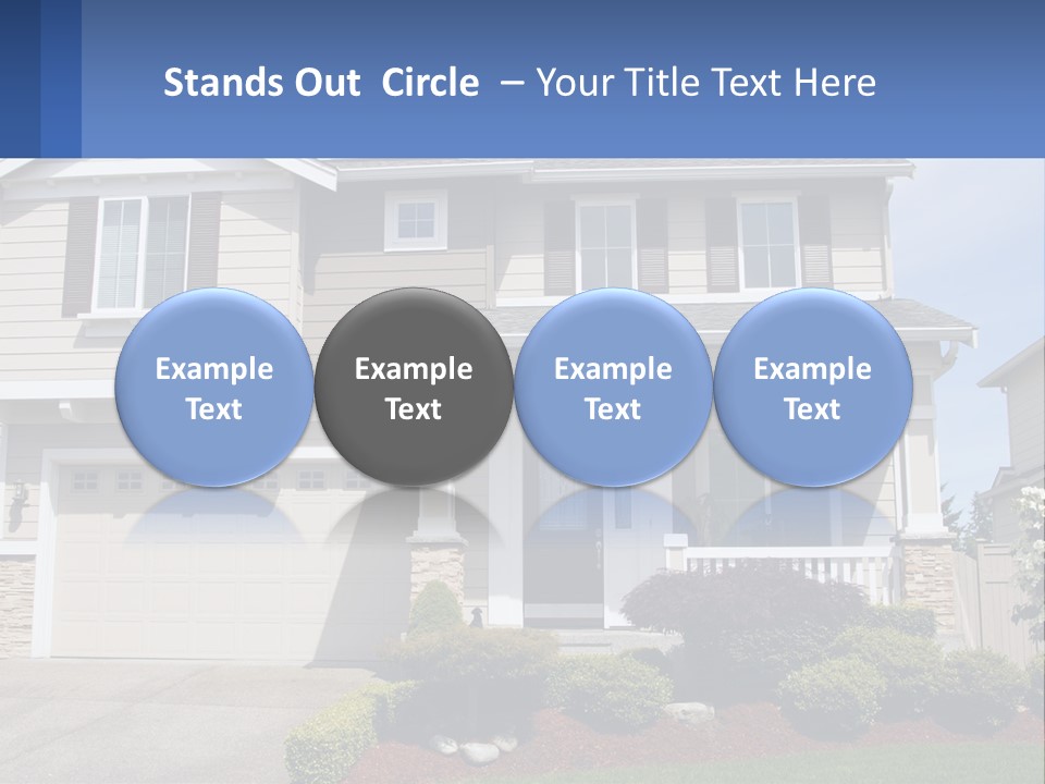 Two-Storey House With Garage PowerPoint Template