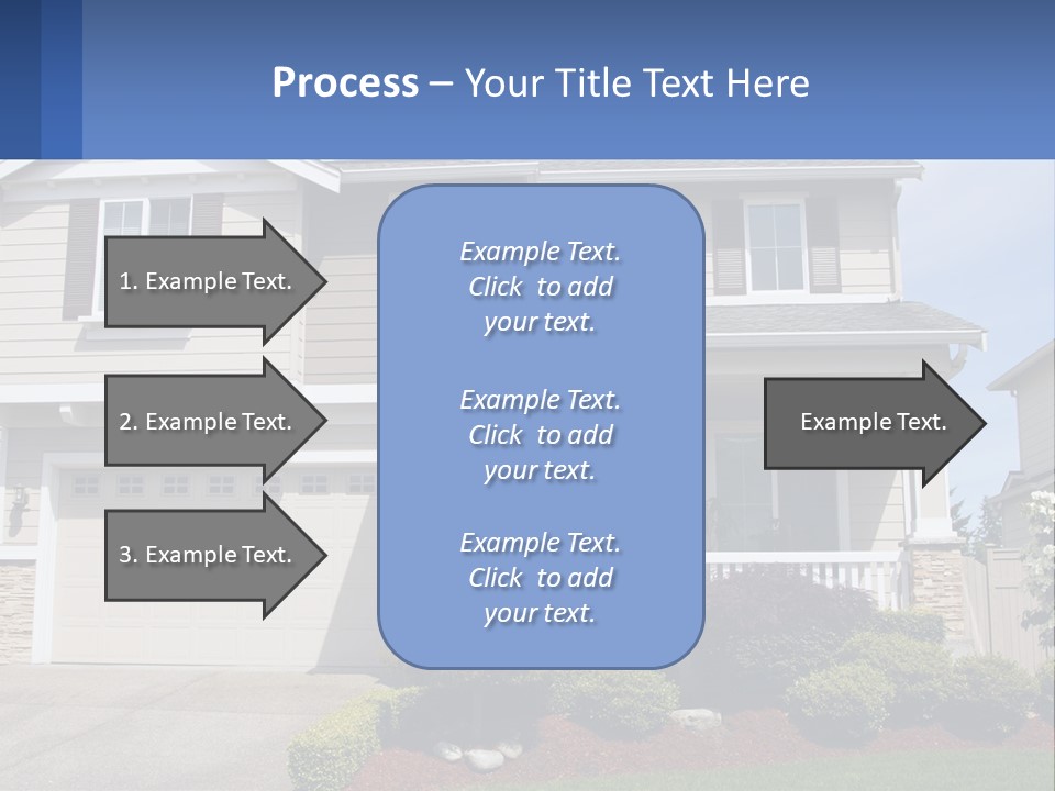 Two-Storey House With Garage PowerPoint Template
