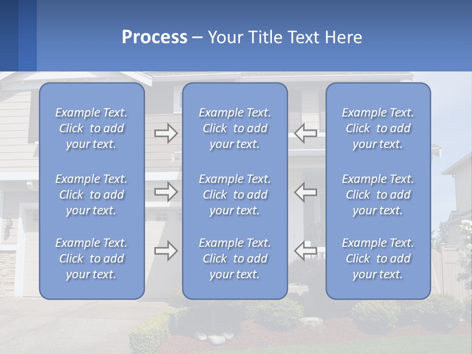 Two-Storey House With Garage PowerPoint Template