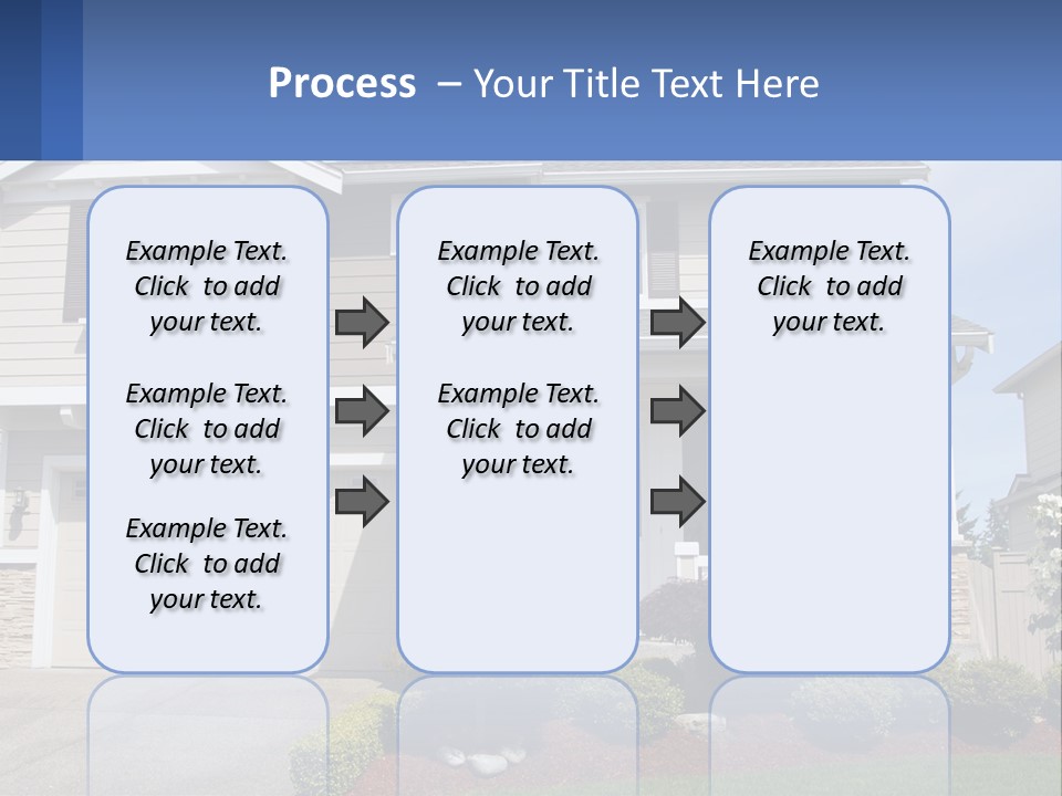 Two-Storey House With Garage PowerPoint Template