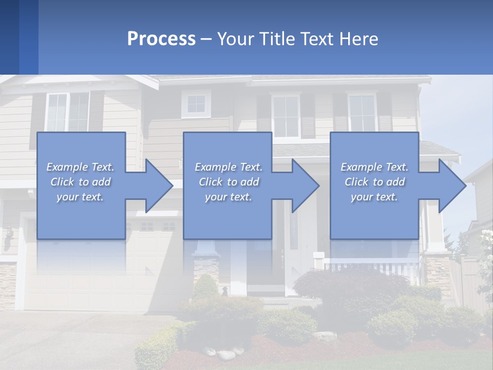 Two-Storey House With Garage PowerPoint Template