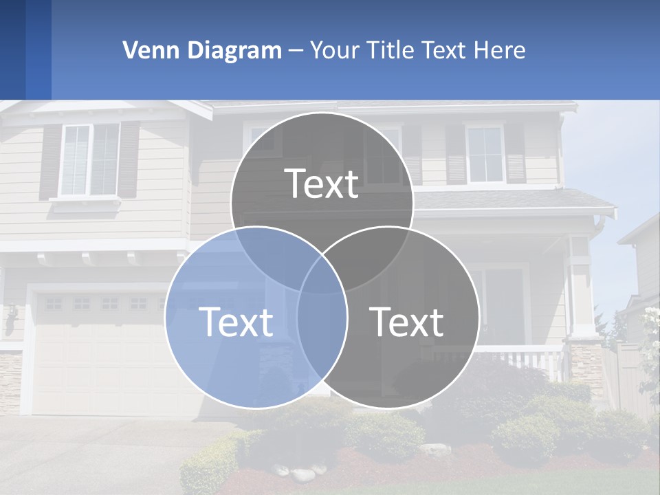 Two-Storey House With Garage PowerPoint Template