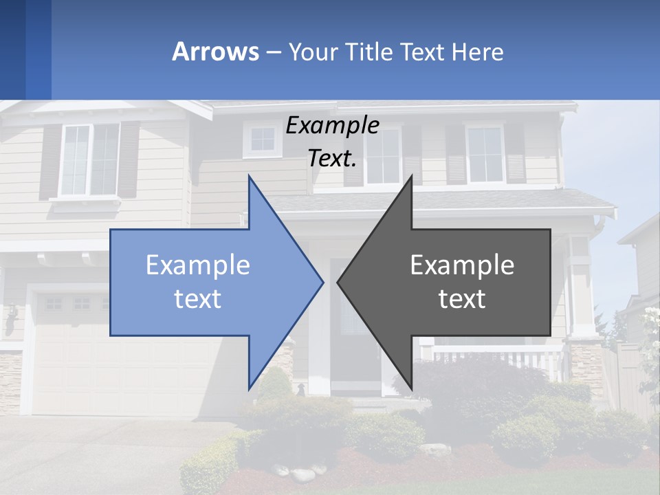 Two-Storey House With Garage PowerPoint Template