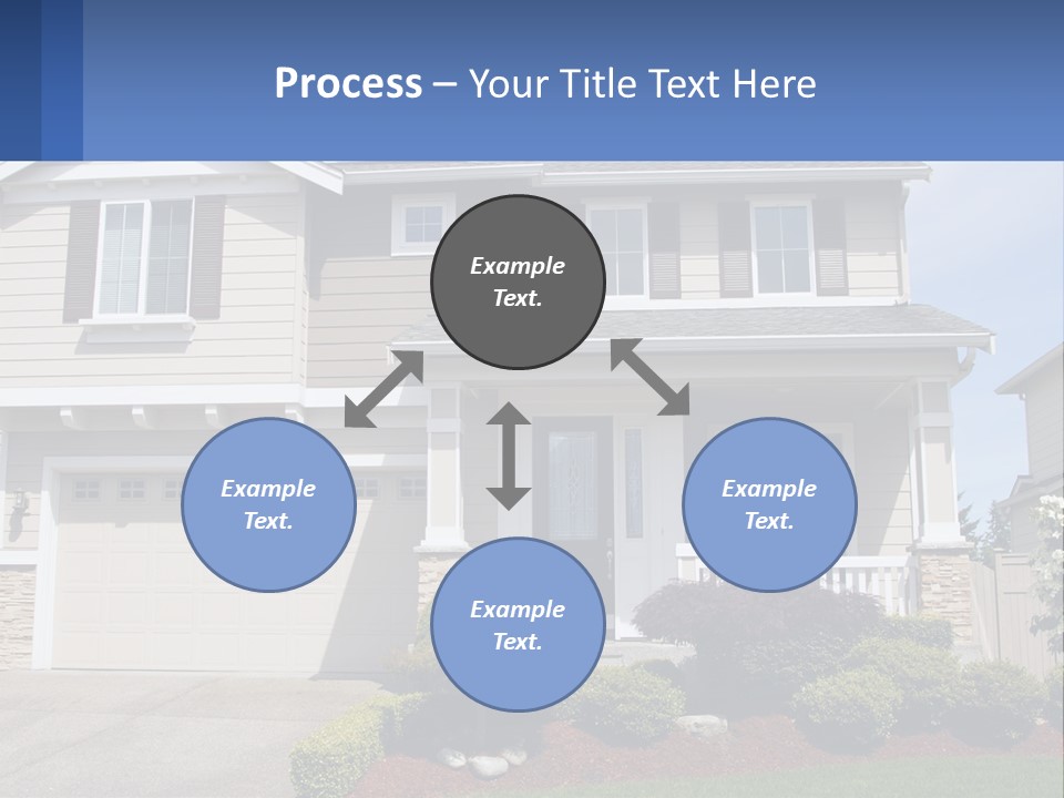 Two-Storey House With Garage PowerPoint Template