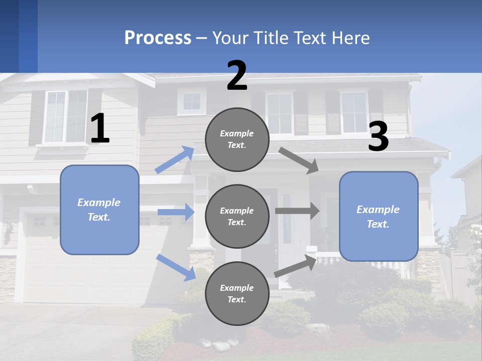 Two-Storey House With Garage PowerPoint Template