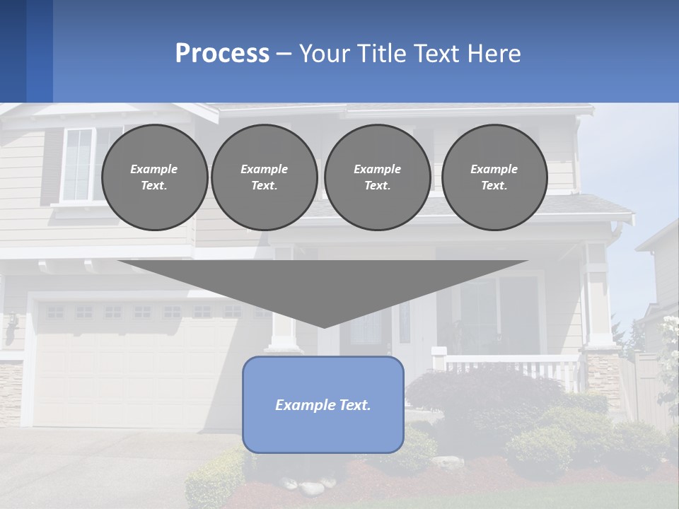 Two-Storey House With Garage PowerPoint Template