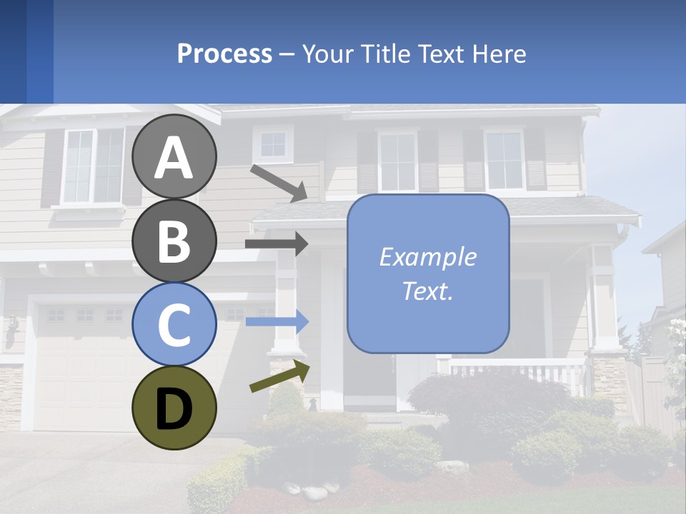 Two-Storey House With Garage PowerPoint Template