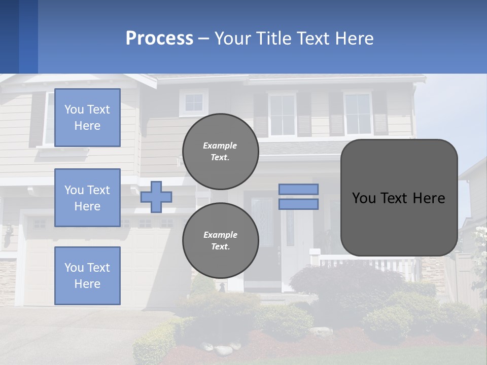 Two-Storey House With Garage PowerPoint Template