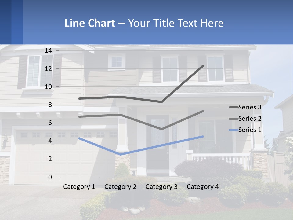 Two-Storey House With Garage PowerPoint Template