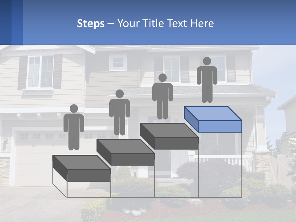Two-Storey House With Garage PowerPoint Template